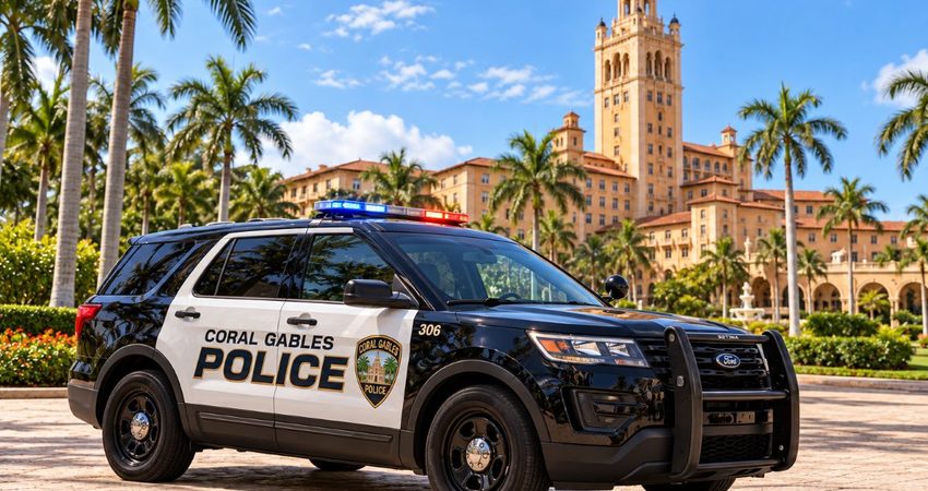 Exempleado del Hotel Biltmore enfrenta cargo de hurto tras desaparecer casi 8,000 dólares en comida Patrulla de Coral Gables frente al Biltmore