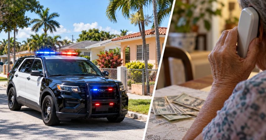 Hialeah alerta: delincuentes suplantan a policías y cobran por evitar supuestos arrestos Patrulla, teléfono y billetes en Hialeah