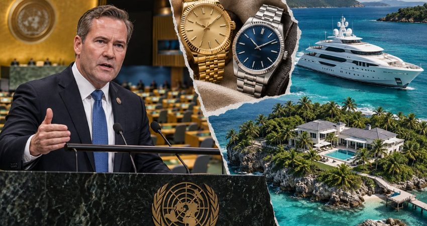 Relojes, yate y lujo ante la ONU