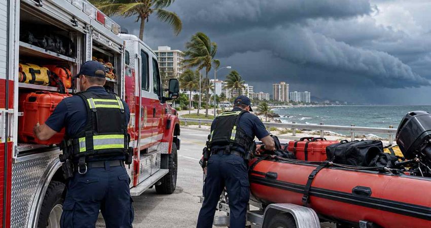 Isaias gana fuerza y pone en alerta a Florida: Miami prepara equipos de rescate Rescue Crews Prepare for Florida Storm