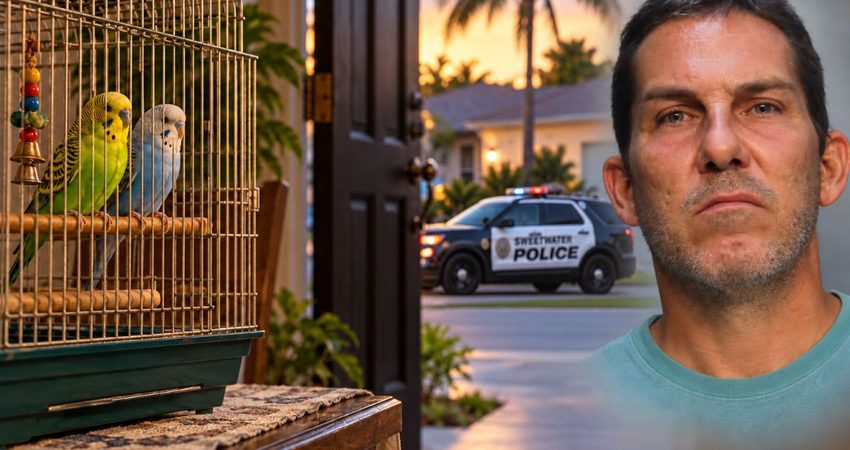Cubano enfrenta cargos en Miami-Dade tras presuntamente arrojar dos aves contra una mujer y herirlas: "¿A quién quieres más, al pájaro o a mí?" Retrato, periquitos y patrulla al atardecer