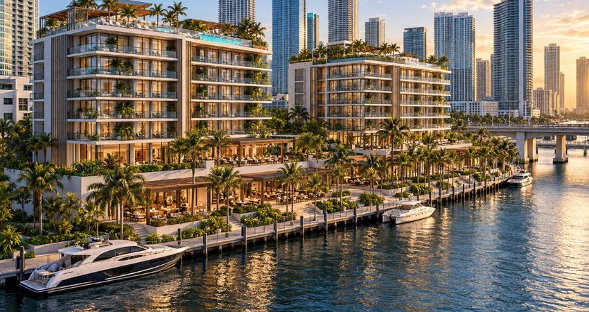 Downtown de Miami se prepara para el regreso de The Wharf en un proyecto millonario frente al río Riverside Wharf junto al río Miami