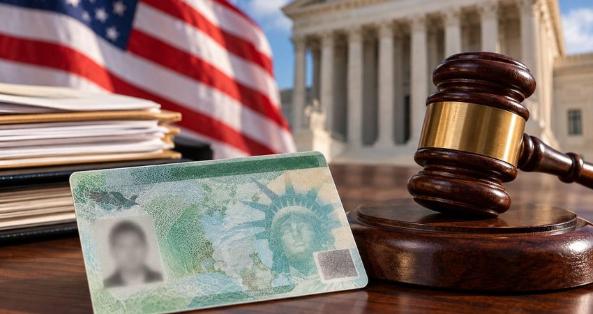 Revés judicial para el gobierno de Trump: jueza ordena al Departamento de Estado activar la lotería de visas 2027 Tarjeta verde junto al mazo judicial