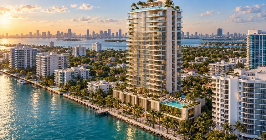 Miami Beach redobla su apuesta por el lujo: aseguran $507 millones para una nueva torre de lujo frente a la bahía Torre residencial propuesta frente a la bahía