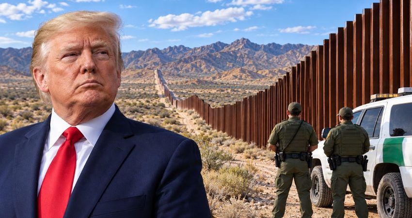 Administración Trump presume desplome del 95 % en detenciones fronterizas frente al promedio bajo Biden Trump, agentes y patrulla fronteriza