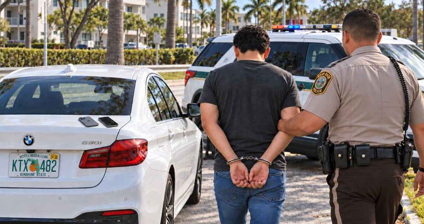 Cubano arrestado por presunto secuestro y robo en Doral tras una compra de iPhone por Facebook Marketplace Two iPhones on a white BMW trunk