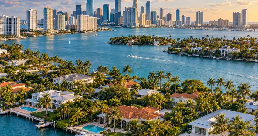 Mercado inmobiliario de Miami gana fuerza: suben las ventas de casas y condominios Viviendas frente a la bahía de Miami