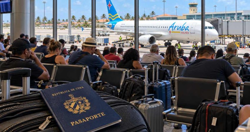 180 cubanos pasan más de 24 horas varados en Aruba tras un incidente en su vuelo hacia Guyana aruba